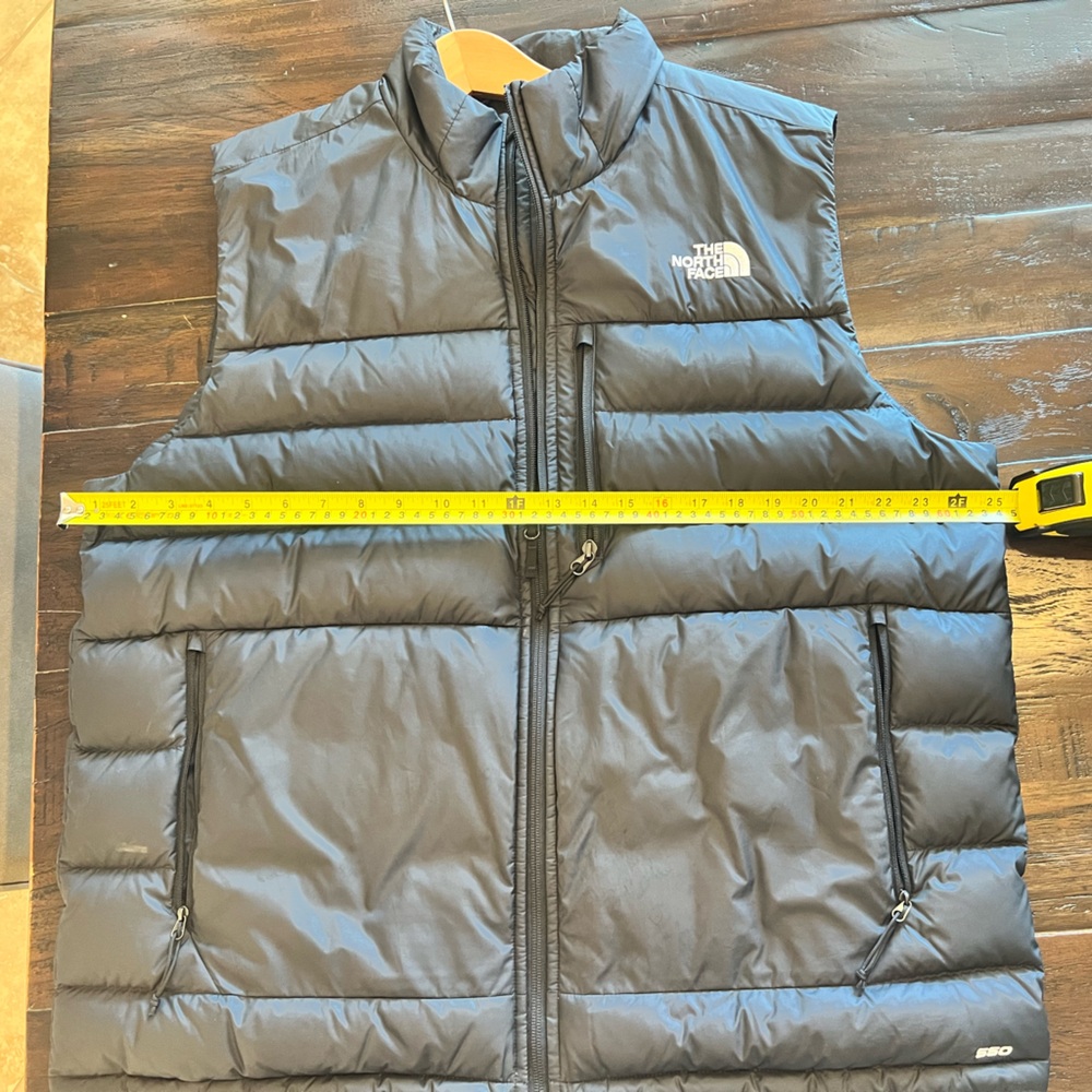 North Face Vest with Goose Down - 550 series - Black - Full Zip - Like New - XL